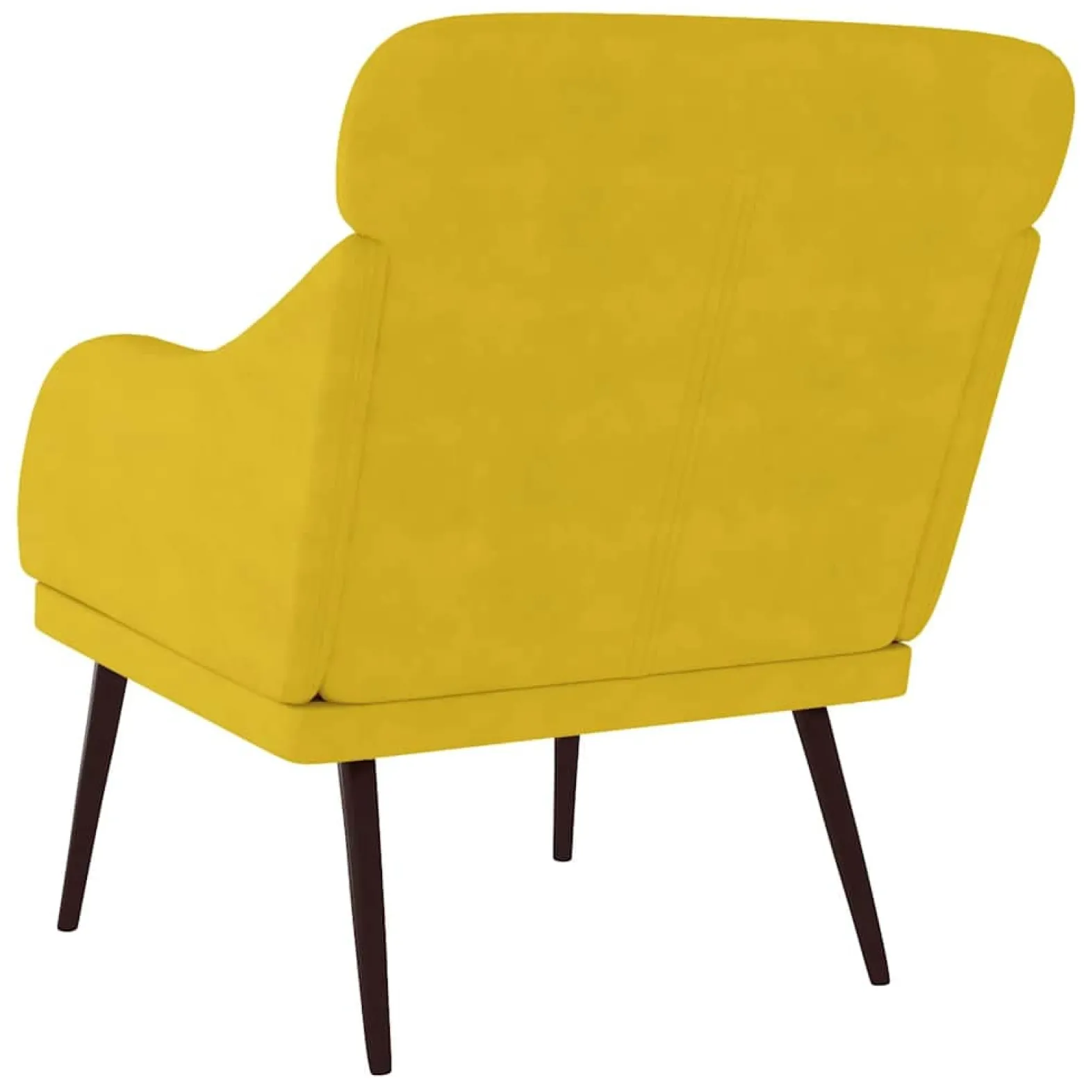 Fotel Wypoczynkowy Żółty Aksamit Tapicerowany Do Salonu Pokoju 63x76x80 cm