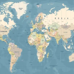 Fototapeta Polityczna Mapa Świata 90x60cm