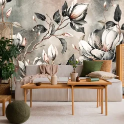 Fototapeta Abstrakcyjne Magnolie Na Betonie 90x60cm
