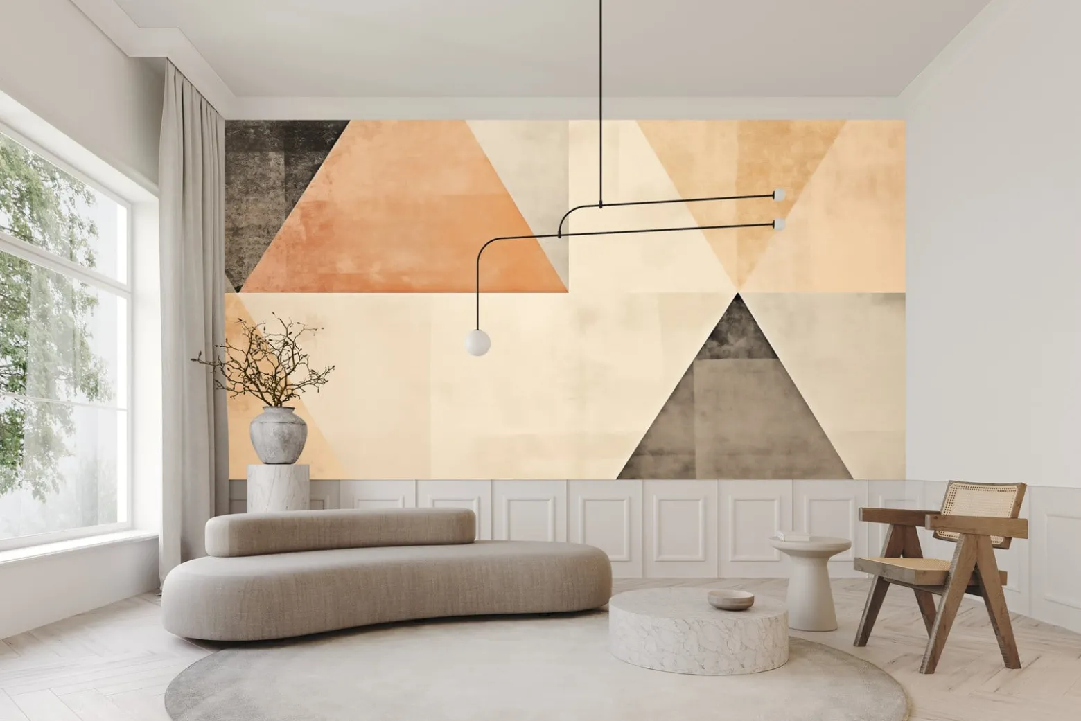 Fototapeta Abstrakcyjne Tło W Stylu Japandi 460x300cm
