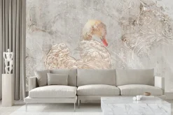 Fototapeta Abstrakcyjny Łabędź Na Betonie 90x60cm