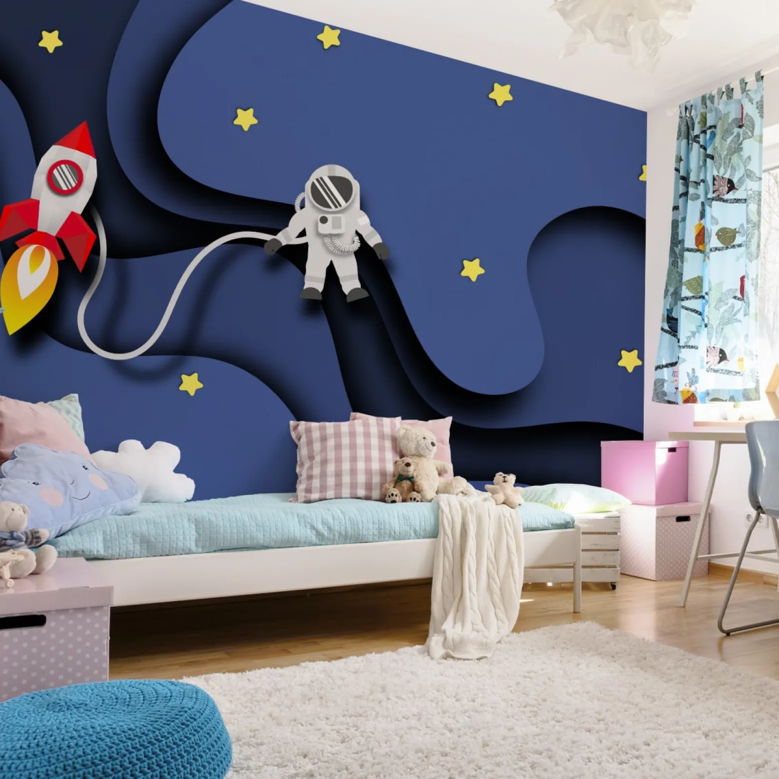 Fototapeta ASTRONAUTA Kosmos Rakieta Bajka 90x60cm
