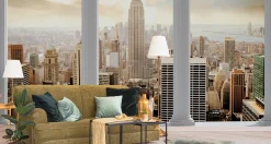 Fototapeta Do Salonu KOLUMNY Panorama NYC 90x60cm