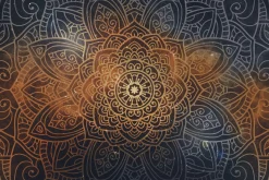 Fototapeta Do Salonu Mandala Na Tle Ornamentów 90x60cm