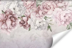 Fototapeta Do Sypialni Pastelowe Peonie 90x60cm