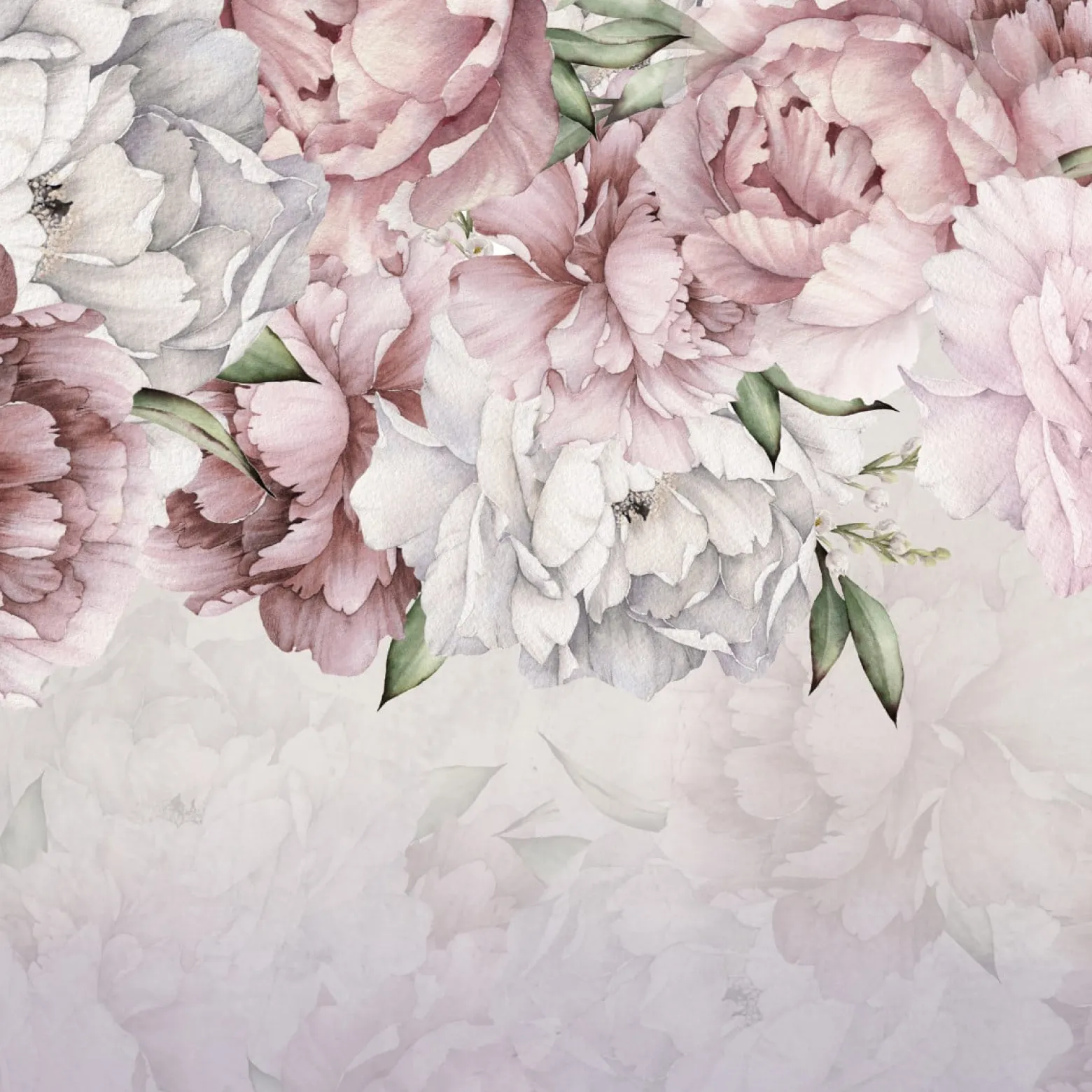 Fototapeta Do Sypialni Pastelowe Peonie 90x60cm