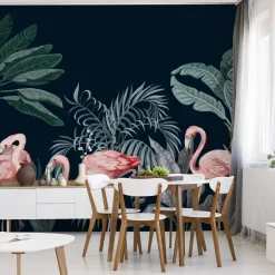 Fototapeta FLAMINGI Egzotyczne Rośliny 3D 90x60cm