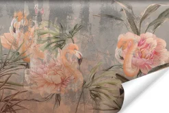 Fototapeta Flamingi Na Betonie 90x60cm