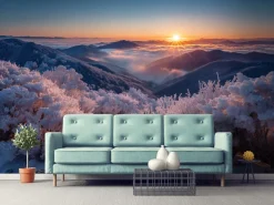 Fototapeta Góry Fioletowy Winylowa Do Sypialni Salonu 250x175