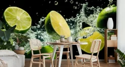 Fototapeta Kuchenna Cytrusy Limonki Abstrakcja 135x90cm