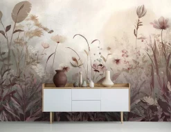Fototapeta Kwiaty Beżowy Na Flizelinie Do Sypialni Salonu 250x175