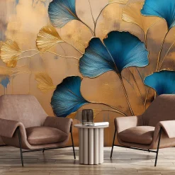 Fototapeta, Kwiaty Ginko Botanika Art Deco