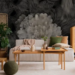 Fototapeta Monochromatyczna Kwiatowa Abstrakcja 416x290cm