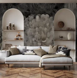 Fototapeta Monochromatyczna Kwiatowa Abstrakcja 416x290cm