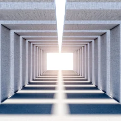 Fototapeta Nowoczesny BETONOWY Tunel 3D 90x60cm