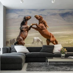 Fototapeta Ozdobna Pastwisko KONIE Wzór 3D 90x60cm