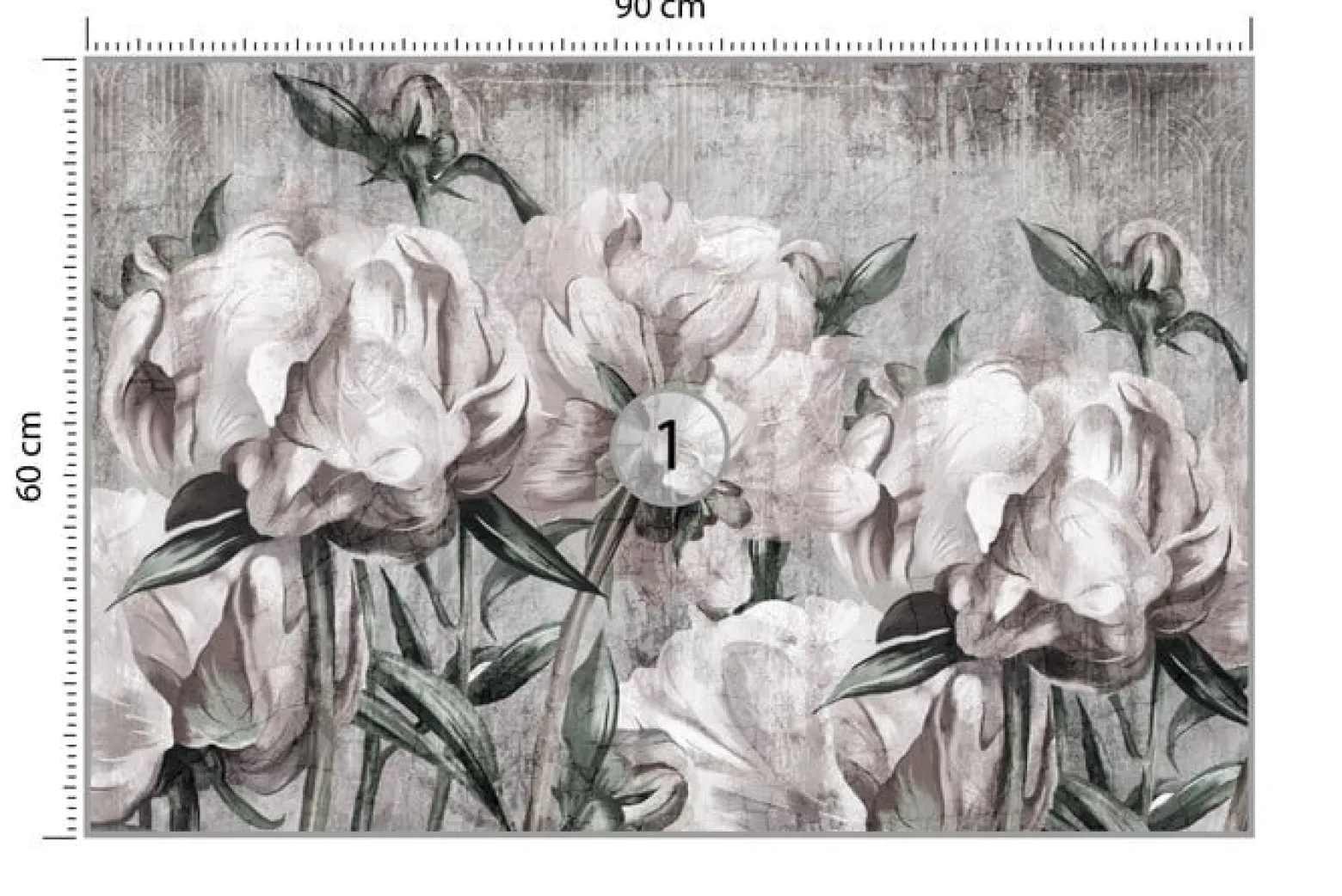 Fototapeta Peonie W Stylu Vintage 90x60cm