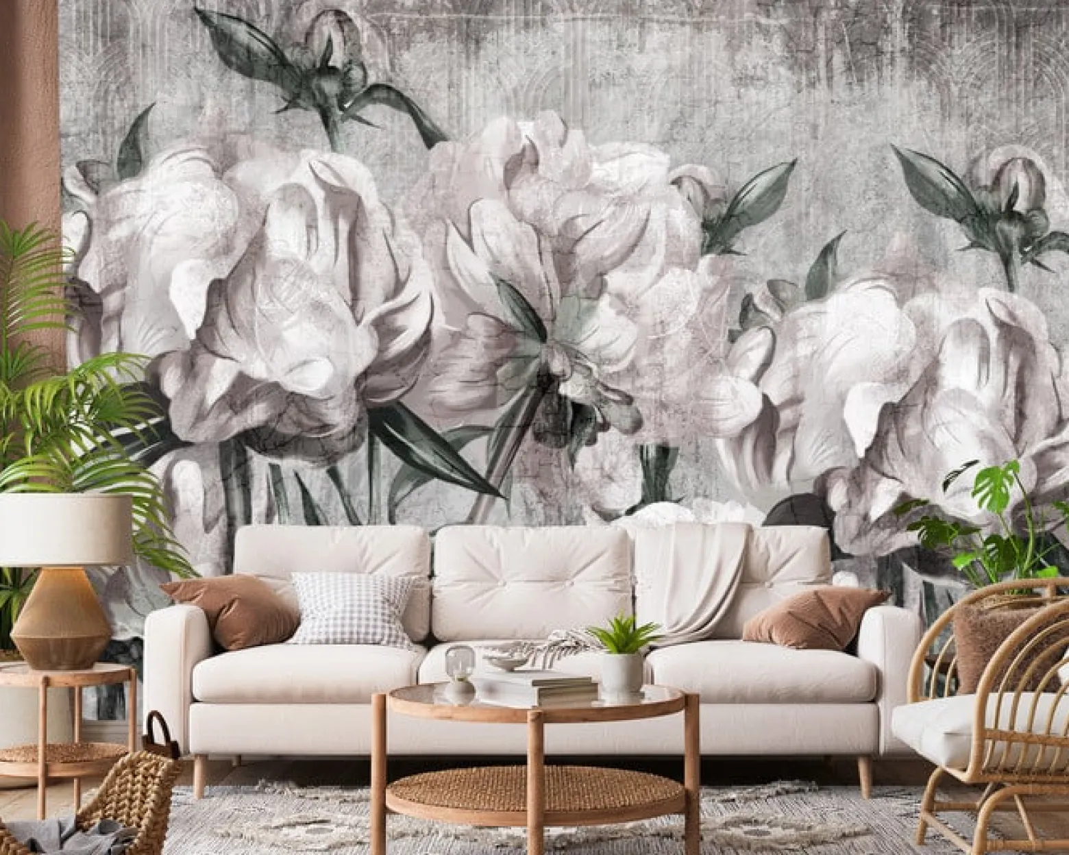 Fototapeta Peonie W Stylu Vintage 90x60cm