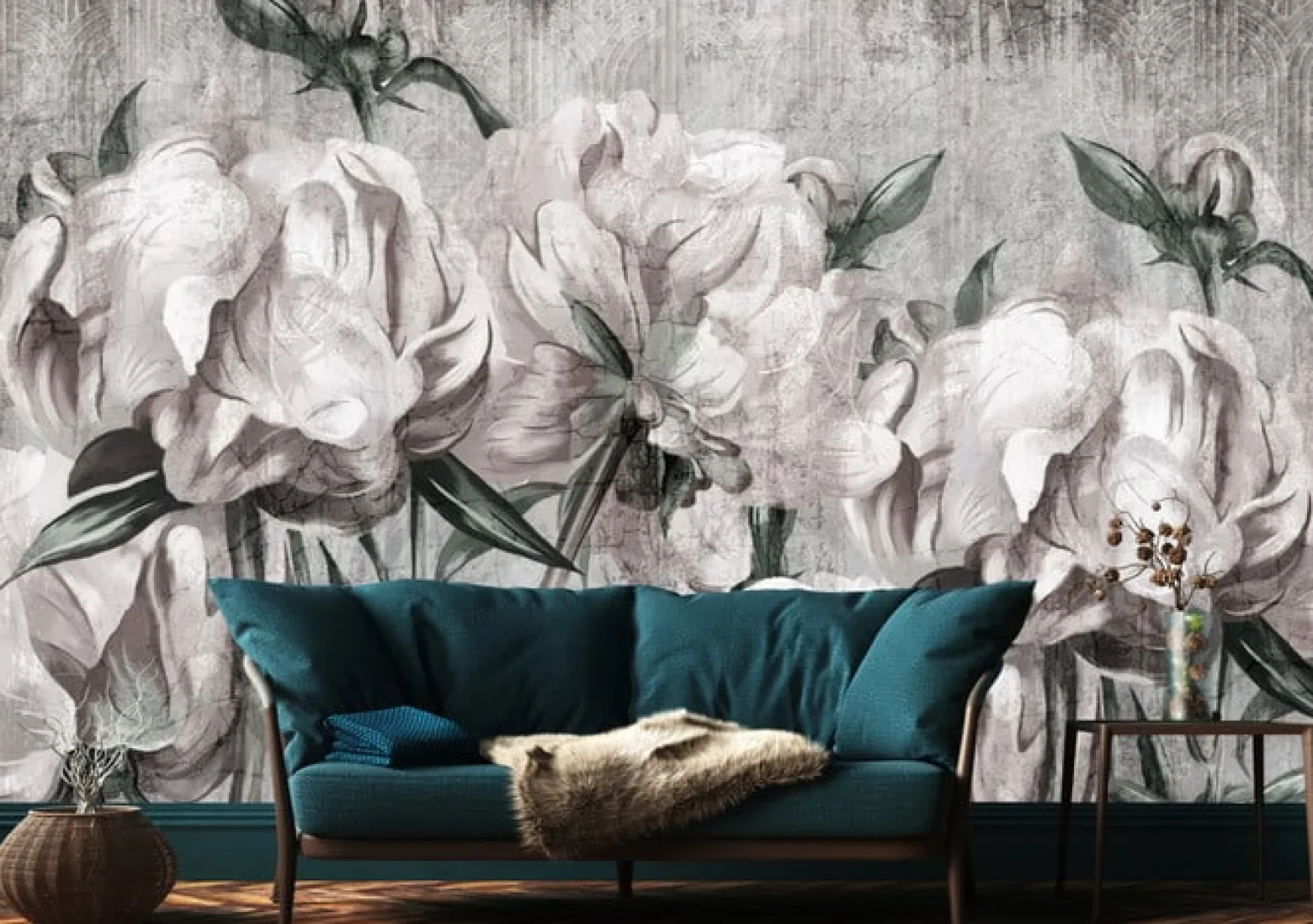 Fototapeta Peonie W Stylu Vintage 90x60cm