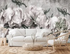 Fototapeta Peonie W Stylu Vintage 90x60cm