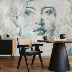 Fototapeta Twarz Kobiety Na Betonie 90x60cm