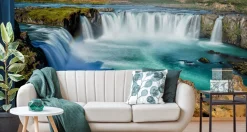 Fototapeta Wodospad GODAFOSS Pejzaż 3D 90x60cm