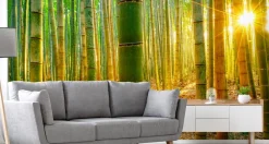 Fototapeta Wschód SŁOŃCA Las Bambusowy 90x60cm