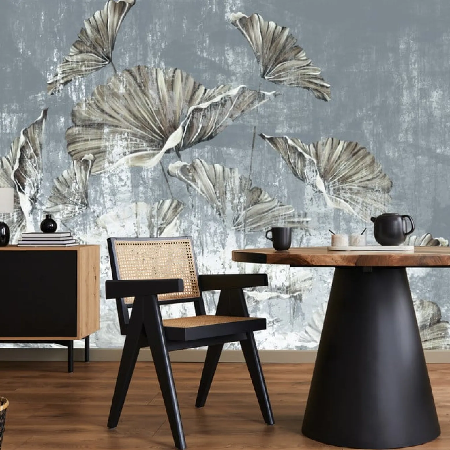 Fototapeta Złote Liście Mural W Stylu Vintage 90x60cm