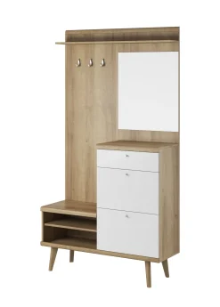Garderoba OSLO w kolorze dąb riviera/biały