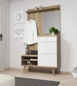 Garderoba OSLO w kolorze dąb riviera/biały