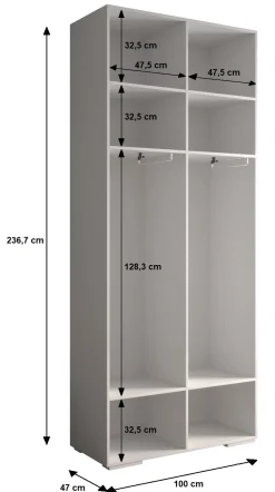 Garderoba do przedpokoju INOVA 3 Z18 kaszmir+złoty+manila04