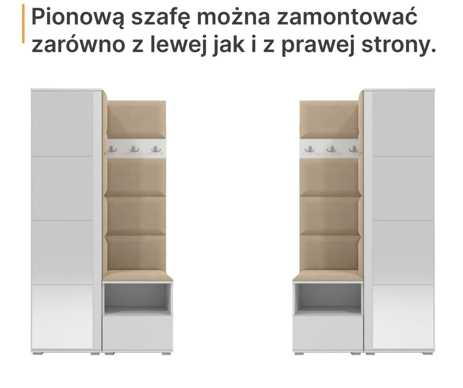 Garderoba do przedpokoju Nela I - kolor grafit