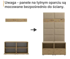 Garderoba do przedpokoju Nela IV - kolor dąb artisan