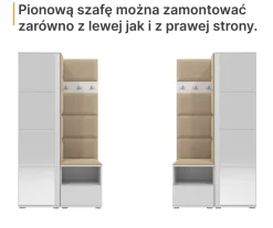 Garderoba do przedpokoju Nela I z lustrem - kolor grafit