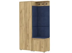 Garderoba przedpokój szafa panele NEVADA 104 DĄB CRAFT siedzisko