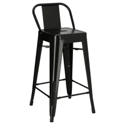Hoker Paris Back short 66cm czarny insp. Tolix