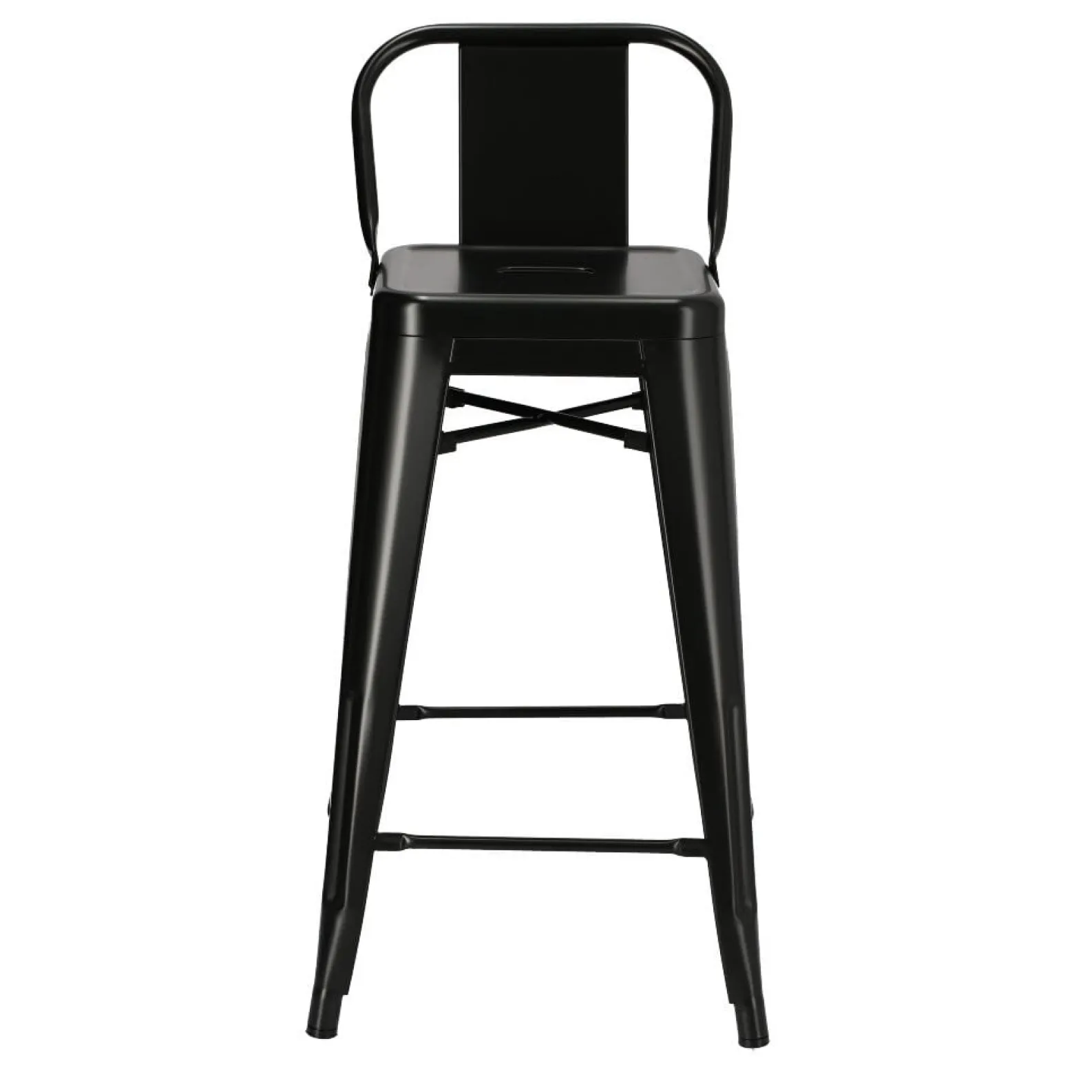 Hoker Paris Back short 66cm czarny insp. Tolix