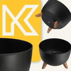 Kadax Doniczka Donica 33cm Wkład Osłonka Czarna