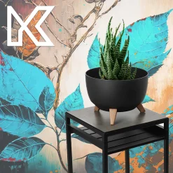 Kadax Doniczka Donica 33cm Wkład Osłonka Czarna