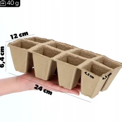 KADAX Doniczki Torfowe Na Rozsady Sadzonki 3x8szt.