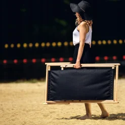 Kadax Leżak Ogrodowy Plażowy Drewniany Leżaki 2szt