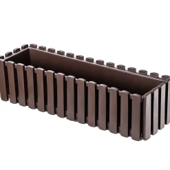 Kadax Skrzynka Balkonowa 58cm Donica Brąz Kwiaty