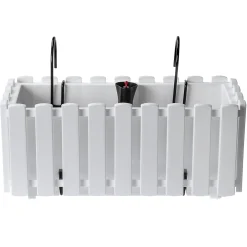 Kadax Skrzynka Balkonowa 38cm + 2 Uchwyty Biała