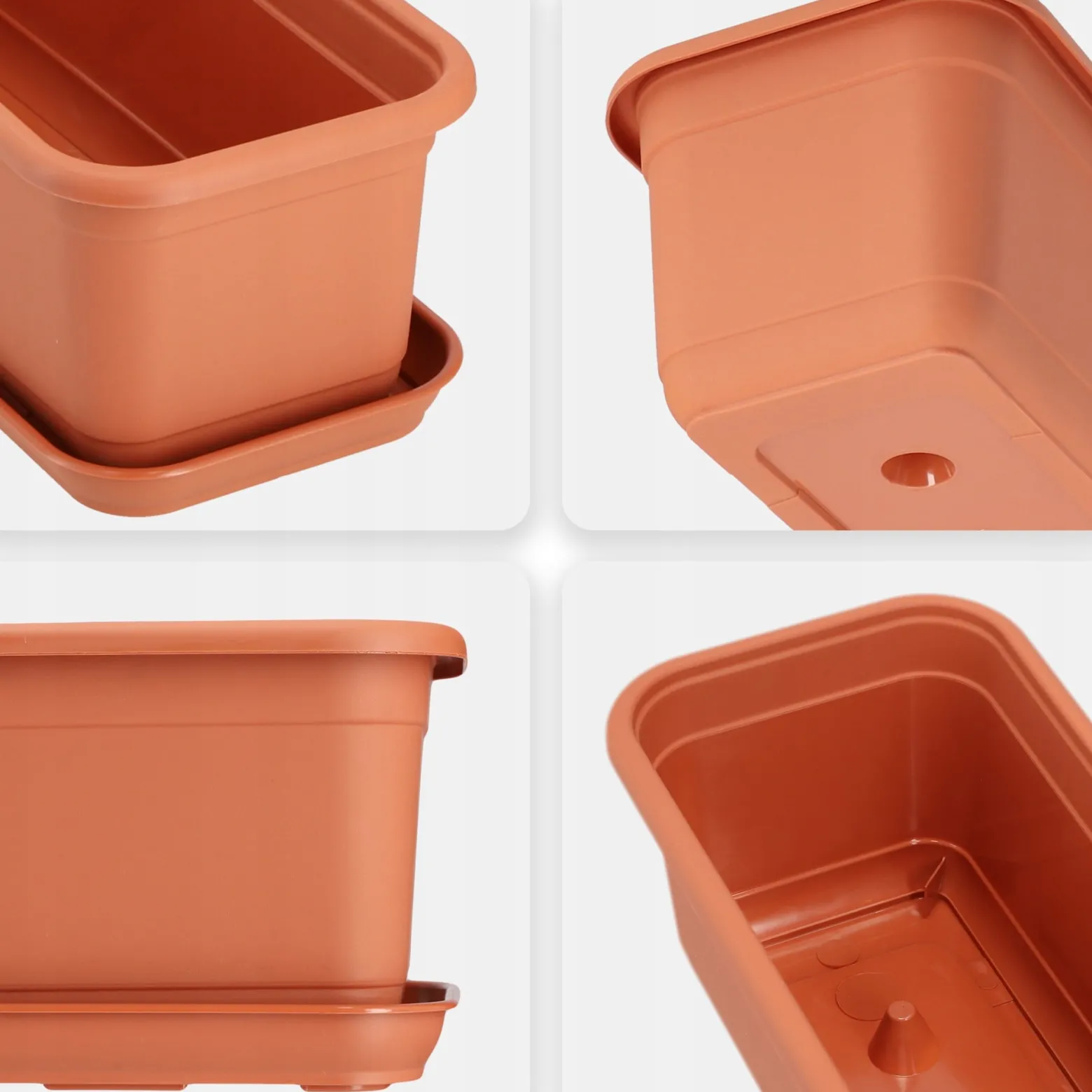Kadax Skrzynka Balkonowa Doniczka 40cm + Podstawka