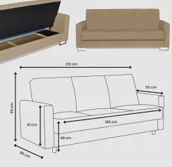 Kanapa sofa Marcello rozkładana wersalka spania bonell łóżko Family Meble