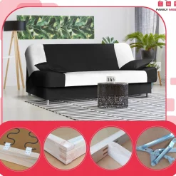 Kanapa sofa Sara Duo rozkładana wersalka spania Family meble