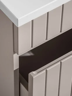 KASZMIROWA Szafka Łazienkowa Z REGAŁEM i UMYWALKAMI 140 cm