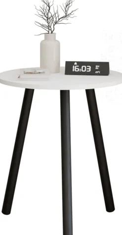 Kawowy Okrągły Stolik Ława Loft Industrial Salon 55 cm