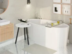 Kawowy Okrągły Stolik Ława Loft Industrial Salon 55 cm