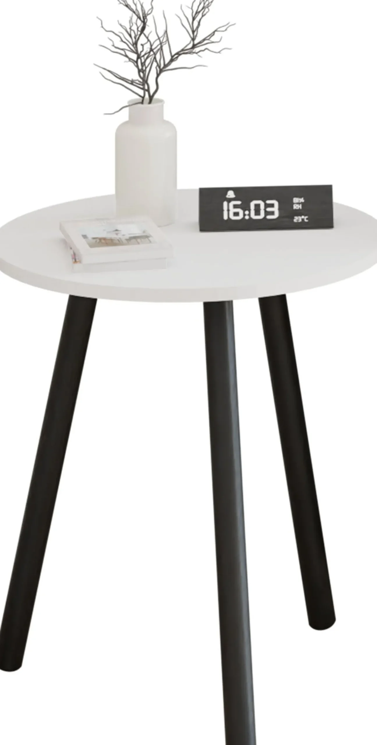 Kawowy Okrągły Stolik Ława Loft Industrial Salon 55 cm